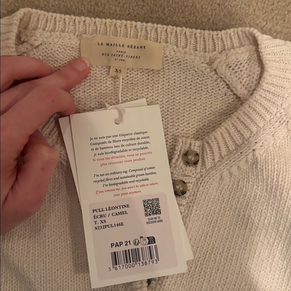 Sezane LEONTINE jumper cotton XS - Picture 4 of 4